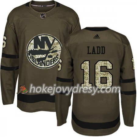 Pánské Hokejový Dres New York Islanders Andrew Ladd 16 Adidas 2017-2018 Camo Zelená Authentic